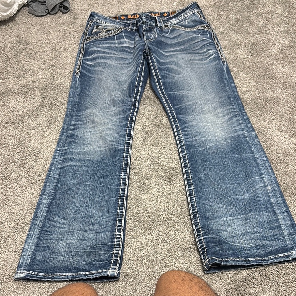 Rock Revival Faded Indigo Bootcut Jeans